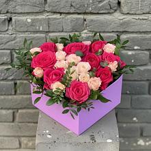 Цветочная композиция из Розы в коробке в Шатурторф