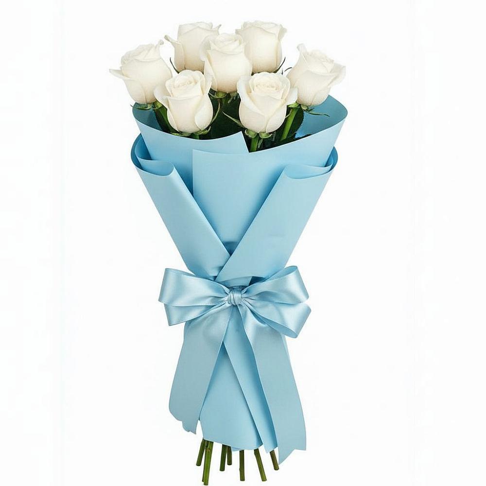 Букет 7 белых роз Проуд в Шатурторф