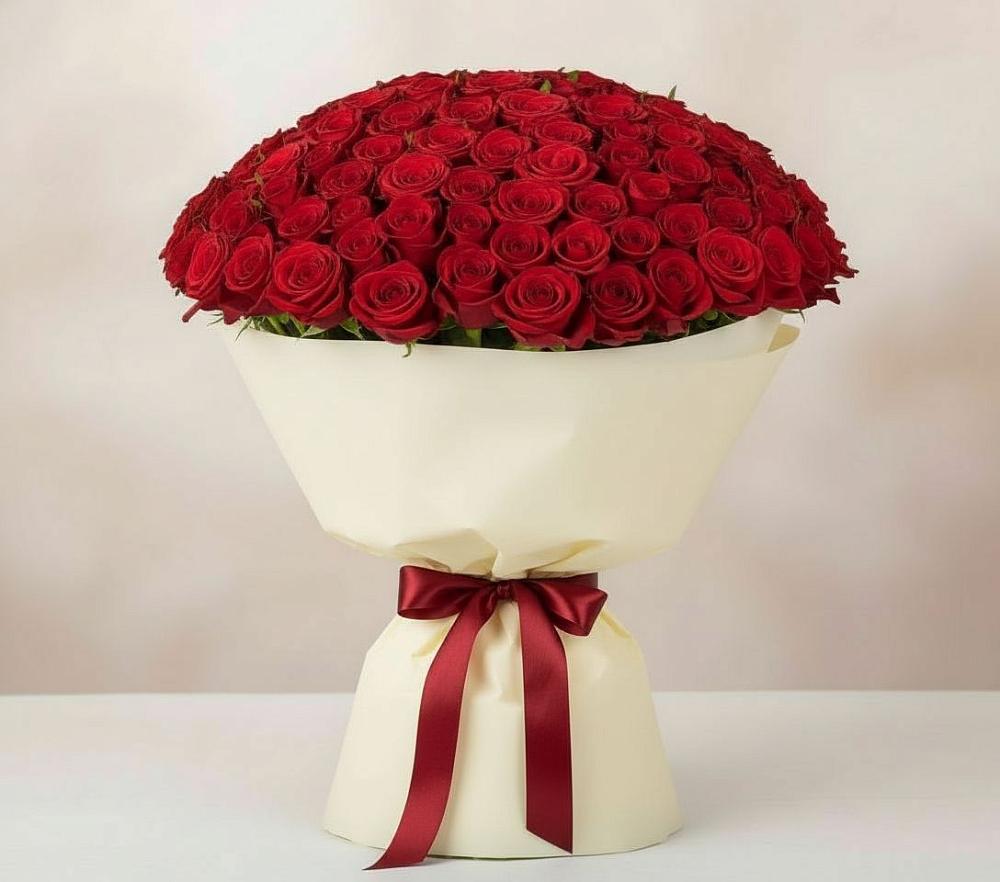 Букет 101 Красная роза Милано в Шатурторф