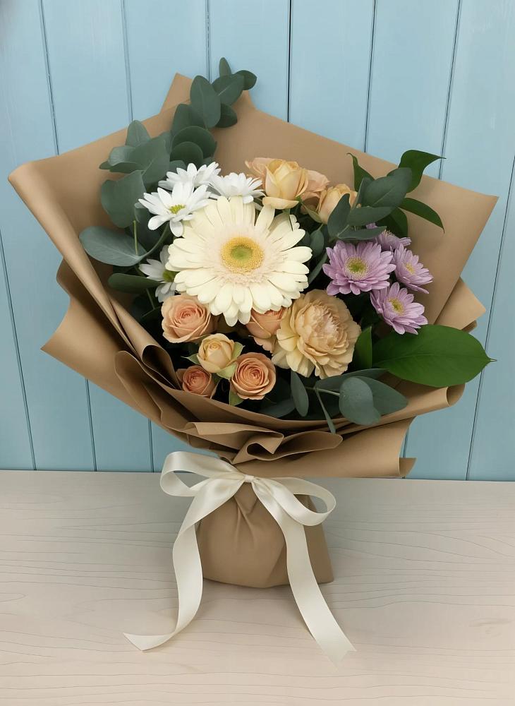 Букет цветов из: Герберы и Хризантемы в Шатурторф