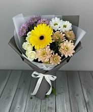 Букет цветов из:  Розы, Герберы и Хризантемы в Шатурторф