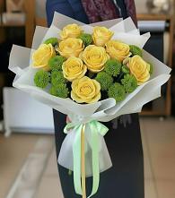 Букет цветов из:  Хризантемы и Розы в Шатурторф