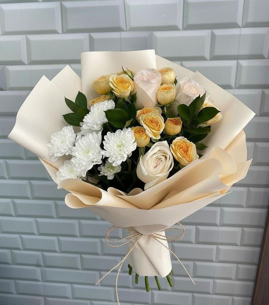 Букет цветов из: Розы и Хризантемы в Шатурторф