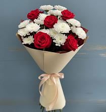 Букет цветов из:  Розы и Хризантемы #REPLACE_PRED# Шатурторф
