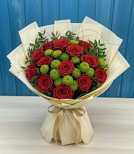 Букет цветов из:  Розы и Хризантемы #REPLACE_PRED# Шатурторф