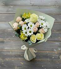 Букет цветов из:  Альстромерии, Розы и Хризантемы в Шатурторф