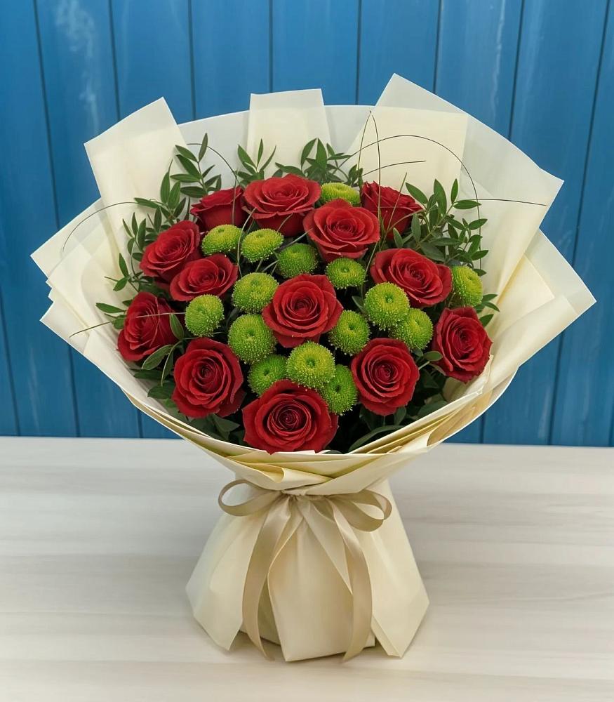 Букет цветов из: Розы и Хризантемы в Шатурторф