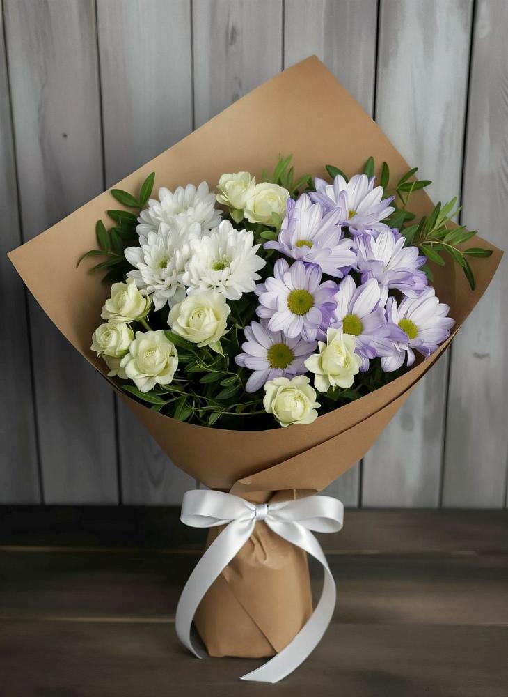 Букет цветов из: Хризантемы и Розы в Шатурторф